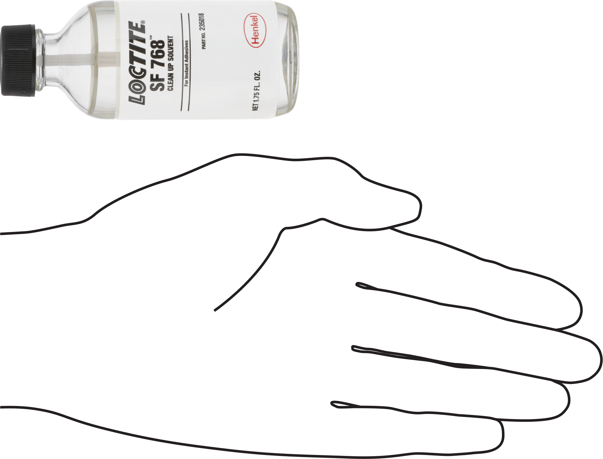 Anında Yapışan Yapıştırıcı Sökücü, Loctite® Sf 768, 1,75 FL. oz. Şişe
