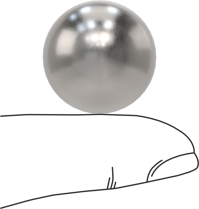 Ekstra Sert C2 Tungsten Karbür Bilye, 7/8" Çap