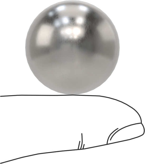Ekstra Sert C2 Tungsten Karbür Bilye, 1" Çap