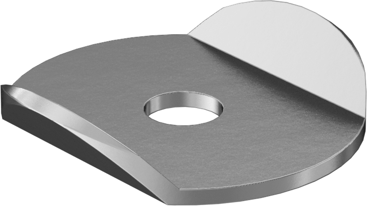 Açılı Kenarlı Sabitleme Pul, 3/8" Vida Boyutu, 0.438" ID, 2" OD