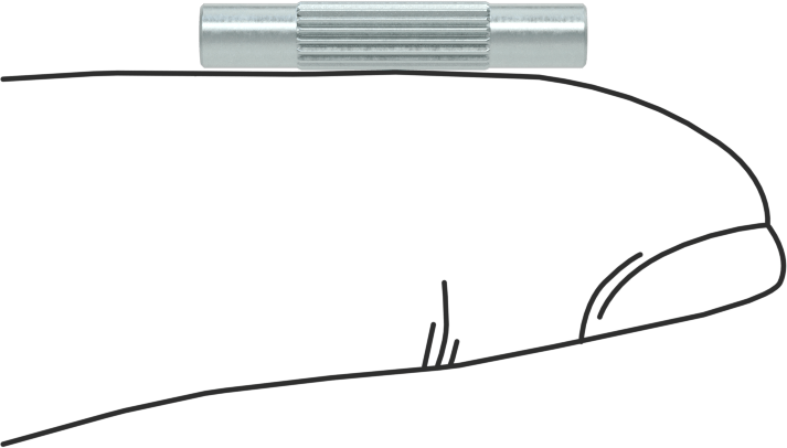 Çinko Kaplı Karbon Çelik Merkez Tırtıllı Pim, 1/8" Çap, 3/4" Uzunluk