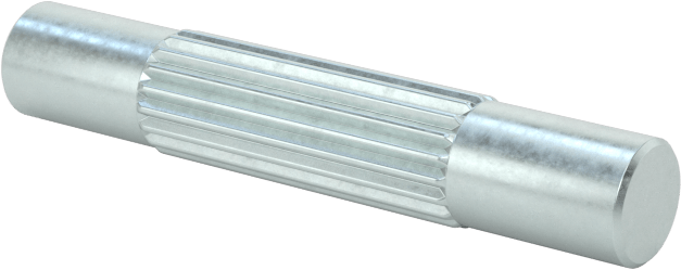 Çinko Kaplı Karbon Çelik Merkez Tırtıllı Pim, 1/8" Çap, 3/4" Uzunluk