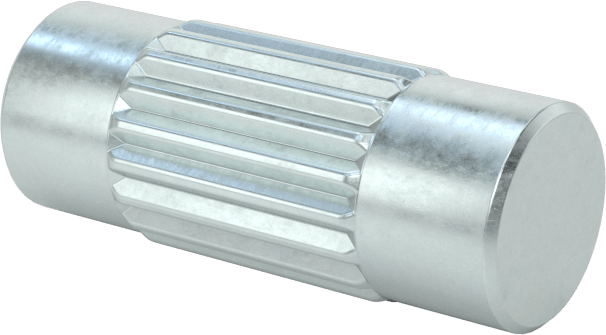 Çinko Kaplı Karbon Çelik Merkez Tırtıllı Pim, 3/16" Çap, 1/2" Uzunluk