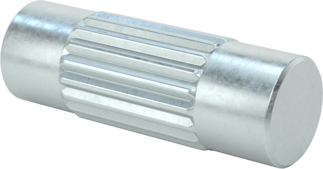 Çinko Kaplı Karbon Çelik Merkez Tırtıllı Pim, 1/4" Çap, 3/4" Uzunluk
