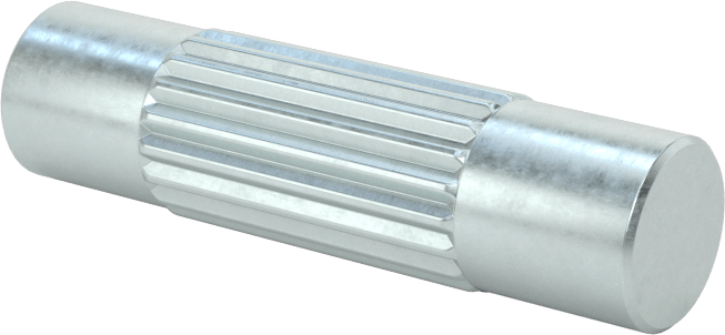 Çinko Kaplı Karbon Çelik Merkez Tırtıllı Pim, 1/4" Çap, 1" Uzunluk
