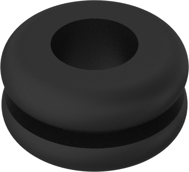 SBR Kauçuk Gromet, 5/16" Delik Çapı için, 7/16" Flanş Çapı
