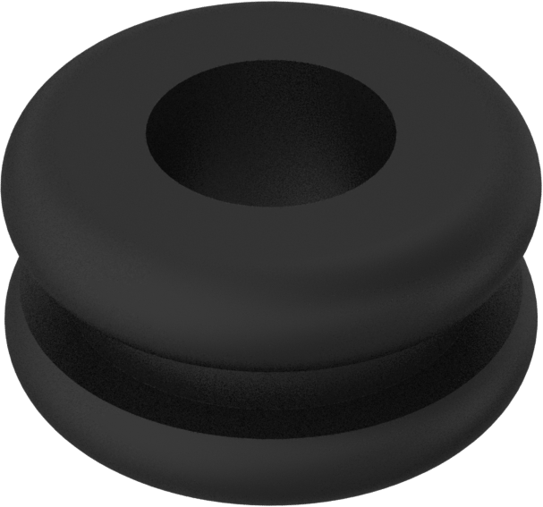 SBR Kauçuk Gromet, 5/16" Delik Çapı için, 13/32" Flanş Çapı