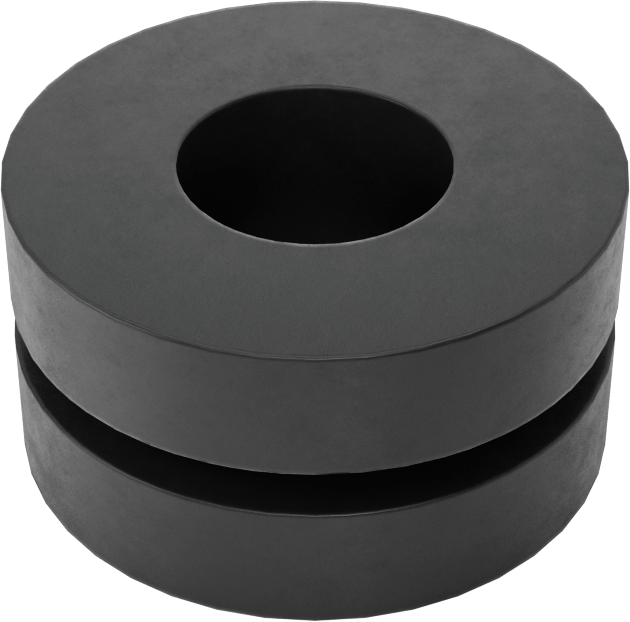 SBR Kauçuk Gromet, 3/8" Delik Çapı için, 1/4" ID, 9/16" Flanş Çapı