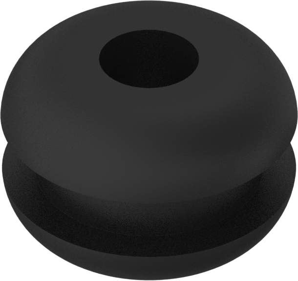 SBR Kauçuk Gromet, 7/16" Delik Çapı, 3/16" ID, 9/16" Flanş Çapı