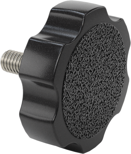 Plastik Başlı Parmak Vidaları, Geniş Tutamak, M6 x 1 mm Diş Boyutu, 16 mm Uzunluk