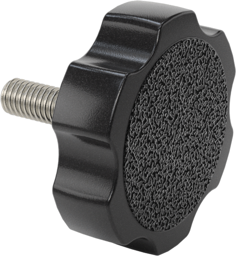 Plastik Başlı Parmak Vidaları, Geniş Tutamak, M6 x 1 mm Diş Boyutu, 20 mm Uzunluk