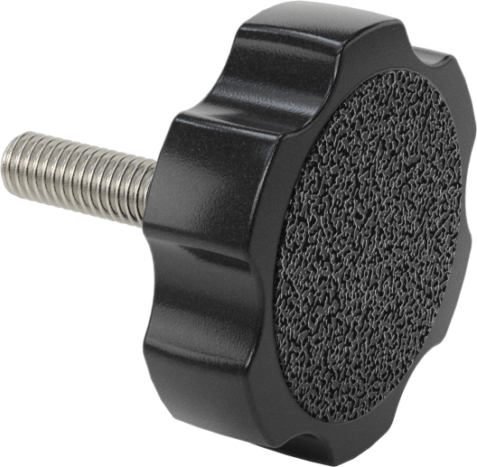 Plastik Başlı Parmak Vidaları, Geniş Tutamak, M6 x 1 mm Diş Boyutu, 25 mm Uzunluk