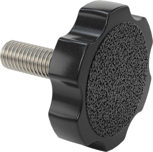 Plastik Başlı Parmak Vidaları, Geniş Tutamak, M8 x 1,25 mm Diş Boyutu, 25 mm Uzunluk