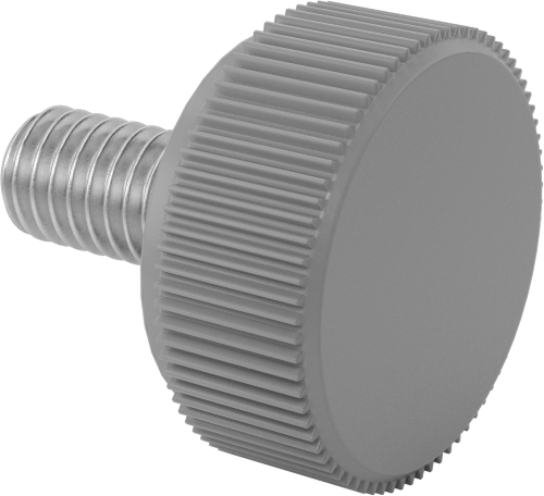 Plastik Başlı Parmak Vidaları, Tırtıklı, M3 x 0,5 mm Dişli, 6 mm Uzunluk