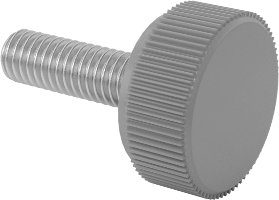 Plastik Başlı Parmak Vidaları, Tırtıklı, M3 x 0,5 mm Dişli, 10 mm Uzunluk
