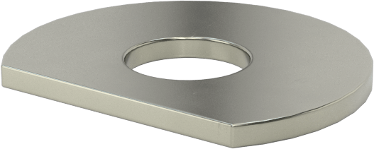 Klipsli Pul, Çelik, 1/4" Vida Boyutu için, 0.254" ID, 0.75" OD