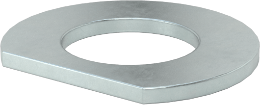 Klipsli Pul, Çinko Kaplı Çelik, 1/2" Vida Boyutu için, 0.531" ID, 1.000" OD