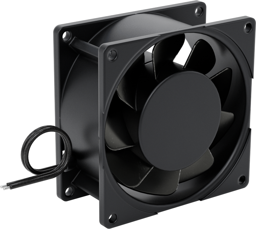 Islak Ortam Ekipmanı - Soğutma Fanı, 3,15" Kare, 100V AC ila 120V AC, Tel Uçları