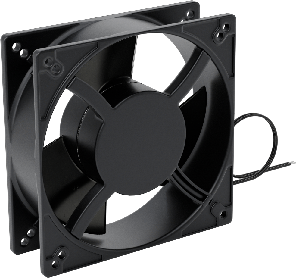 Islak Ortam Ekipmanı - Soğutma Fanı, 5" Kare, 100V AC ila 120V AC, Tel Uçları