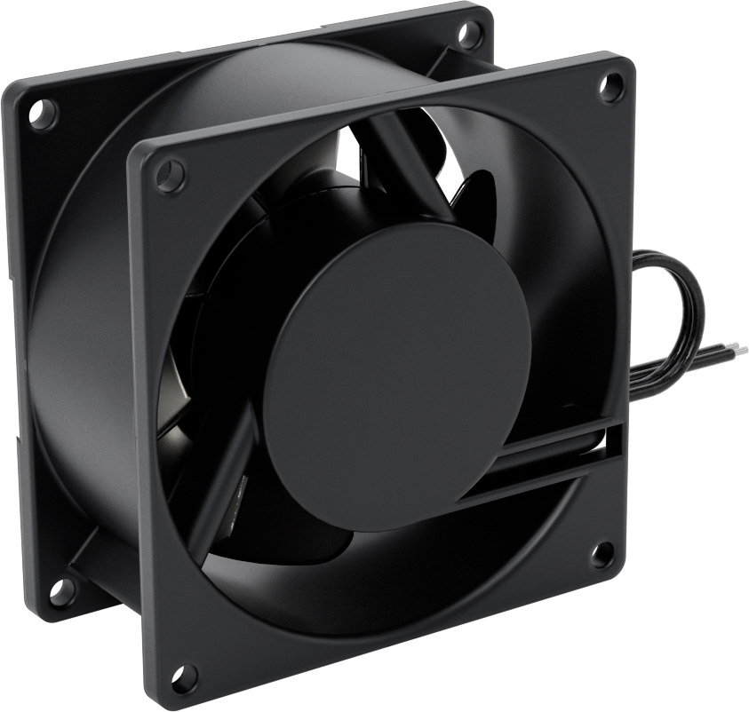 Islak Ortam Ekipmanı - Soğutma Fanı, 3,15" Kare, 200V AC ila 240V AC, Tel Uçları