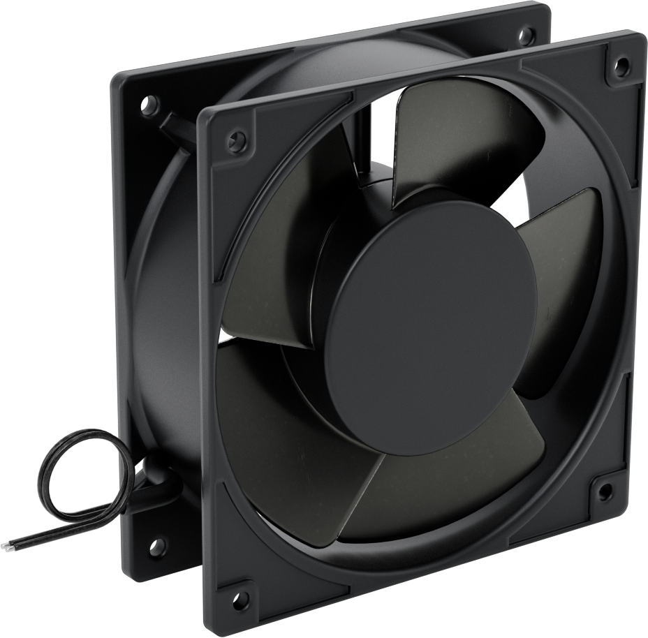 Islak Ortam Ekipmanı - Soğutma Fanı, 4,72 inç Kare, 200V AC ila 240V AC, Tel Uçları