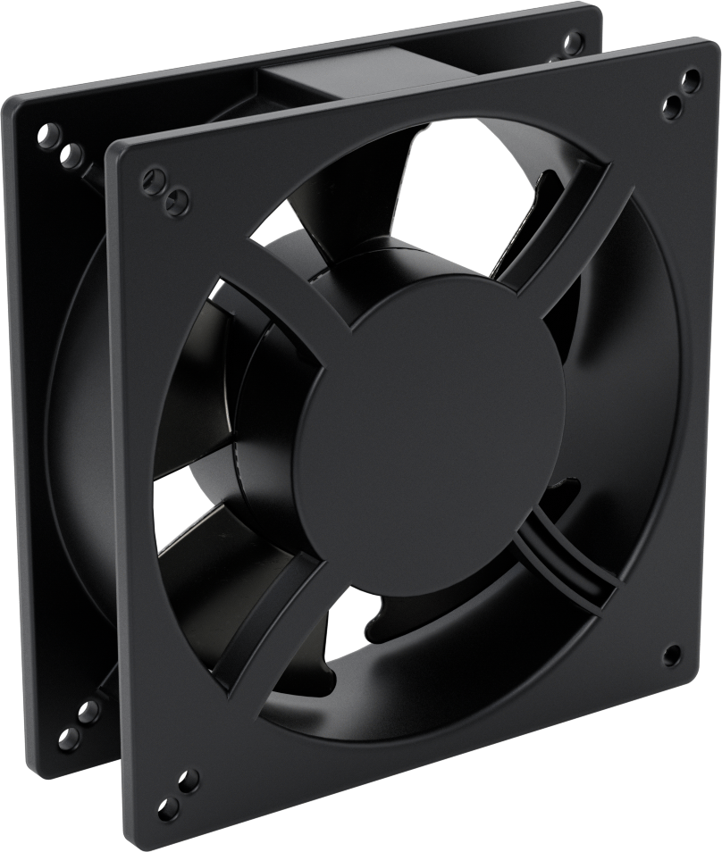 Islak Ortam Ekipmanı - Soğutma Fanı, 5" Kare, 200V AC ila 240V AC, Hızlı Bağlantı Kesme Terminalleri