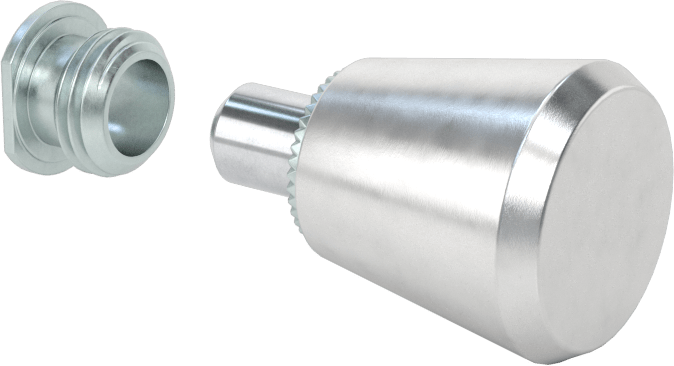 Paneller için Geri Çekilebilir Yaylı Piston, Twist-Lock, Dişli, 0,031“-0,13” Kalınlıkta Dış Panel için