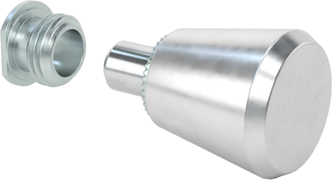 Paneller için Geri Çekilebilir Yaylı Piston, Dişli, 0,031“ ila 0,125” Kalınlığında Dış Panel için