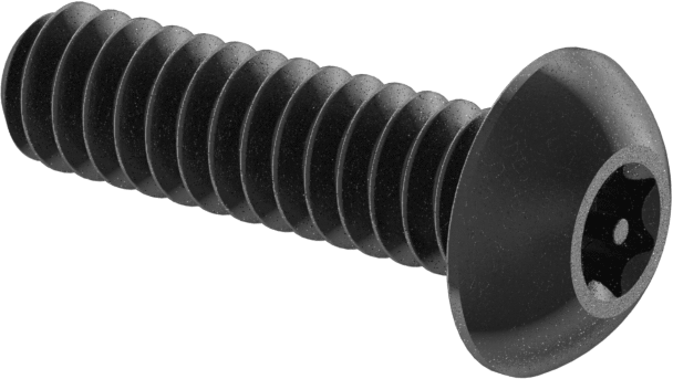 Alaşımlı Çelik Kurcalamaya Dayanıklı Düğme Başlı Torx Vidaları, 6-32 Diş, 1/2" Uzunluk