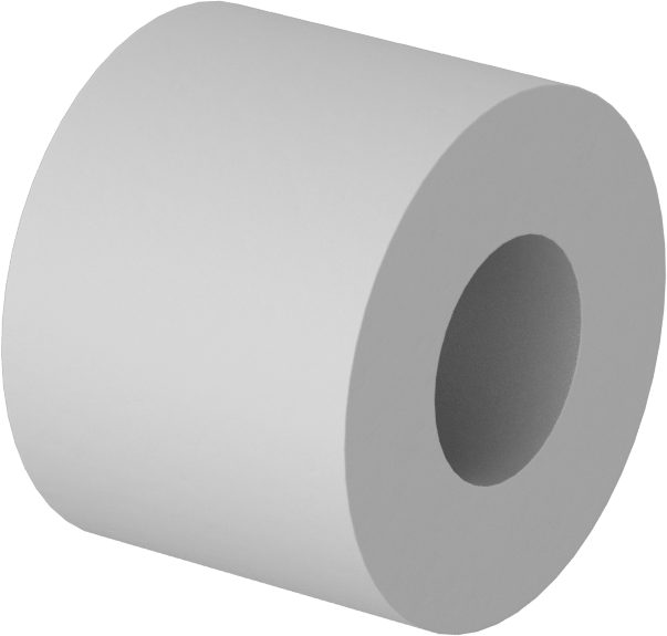 Elektrik Yalıtımlı Dişsiz Ara Parça, Sınıf L5 Seramik, 1/4" OD, 3/16" Uzunluk, 3 Numaralı Vida için