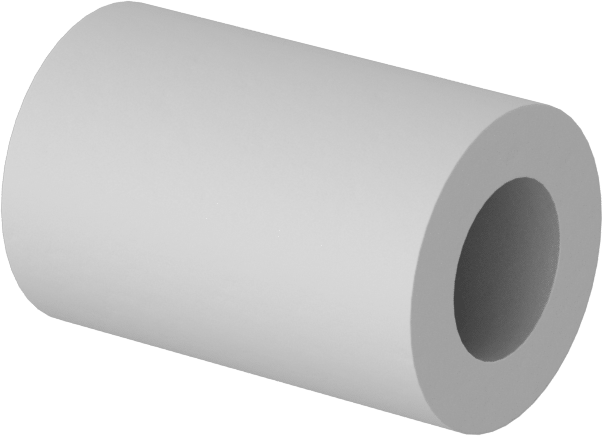 Elektrik Yalıtımlı Dişsiz Ara Parça, Sınıf L5 Seramik, 1/4" OD, 3/8" Uzunluk, 4 Numaralı Vida için