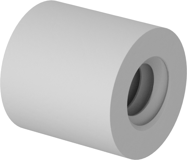 Naylon 6/6 Dişi Dişli Yuvarlak Ara Parça, 1/4" OD, 1/4" Uzunluk, 6-32 Diş Boyutu