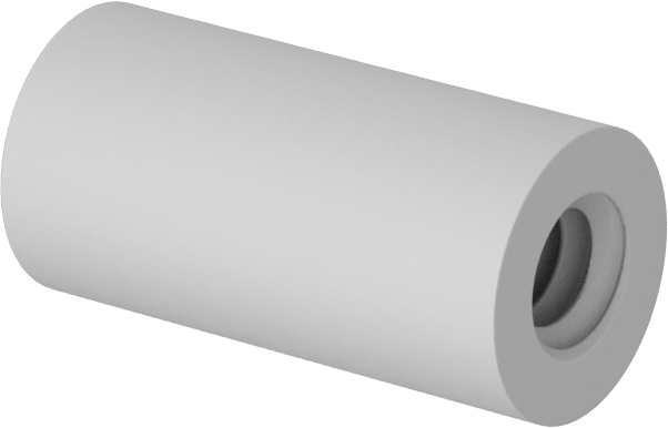 Naylon 6/6 Dişi Dişli Yuvarlak Ara Parça, 1/4" OD, 1/2" Uzunluk, 6-32 Diş Boyutu