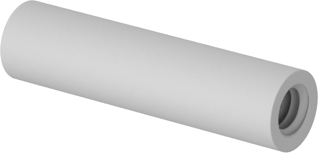 Naylon 6/6 Dişi Dişli Yuvarlak Ara Parça, 1/4" OD, 1" Uzunluk, 8-32 Diş Boyutu