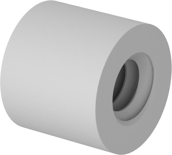 Naylon 6/6 Dişi Dişli Yuvarlak Ara Parça, 1/4" OD, 7/32" Uzunluk, 6-32 Diş Boyutu