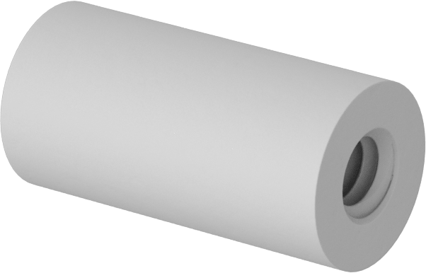 Naylon 6/6 Dişi Dişli Yuvarlak Ara Parça, 1/8" OD, 1/4" Uzunluk, 0-80 Diş Boyutu