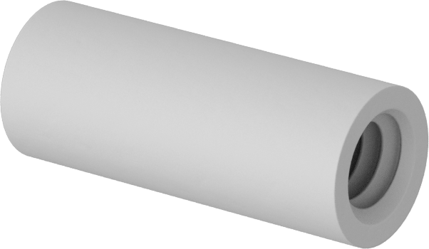 Naylon 6/6 Dişi Dişli Yuvarlak Ara Parça, 1/8" OD, 5/16" Uzunluk, 2-56 Diş Boyutu