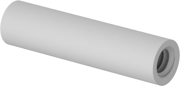 Naylon 6/6 Dişi Dişli Yuvarlak Ara Parça, 1/8" OD, 1/2" Uzunluk, 2-56 Diş Boyutu