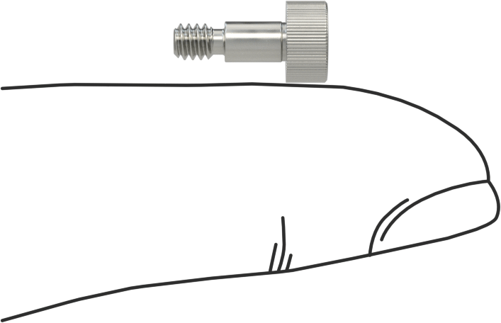 Nikel Alaşımlı Omuzlu Vida, 1/8" Omuz Çapı, 3/16" Omuz Uzunluğu, 4-40 Diş