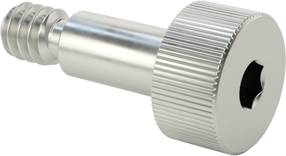 Nikel Alaşımlı Omuzlu Vida, 1/8" Omuz Çapı, 1/4" Omuz Uzunluğu, 4-40 Diş