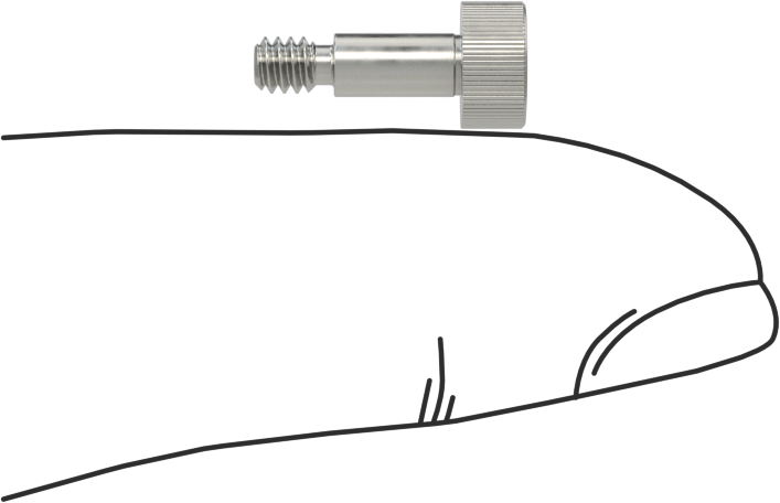 Nikel Alaşımlı Omuzlu Vida, 1/8" Omuz Çapı, 1/4" Omuz Uzunluğu, 4-40 Diş