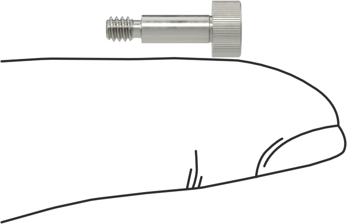 Nikel Alaşımlı Omuzlu Vida, 1/8" Omuz Çapı, 5/16" Omuz Uzunluğu, 4-40 Diş