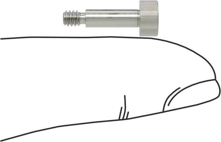 Nikel Alaşımlı Omuzlu Vida, 1/8" Omuz Çapı, 3/8" Omuz Uzunluğu, 4-40 Diş