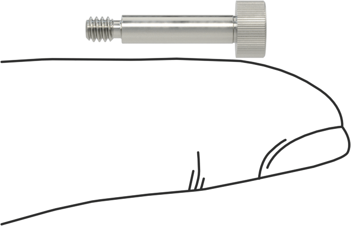 Nikel Alaşımlı Omuzlu Vida, 1/8" Omuz Çapı, 1/2" Omuz Uzunluğu, 4-40 Diş