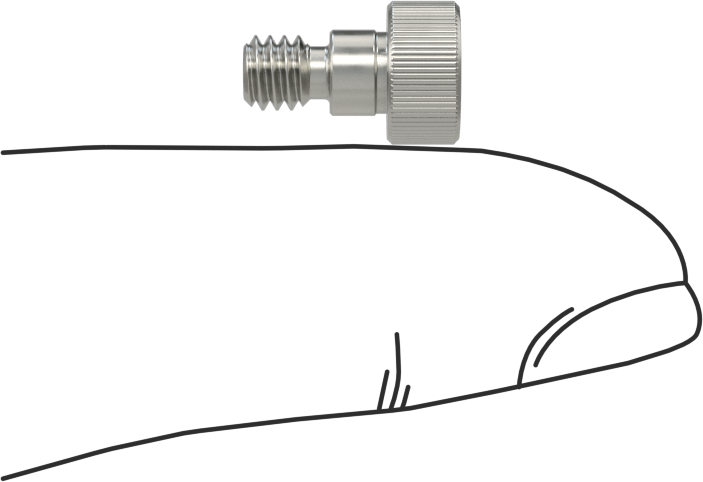 Nikel Alaşımlı Omuzlu Vida, 3/16" Omuz Çapı, 1/8" Omuz Uzunluğu, 8-32 Diş