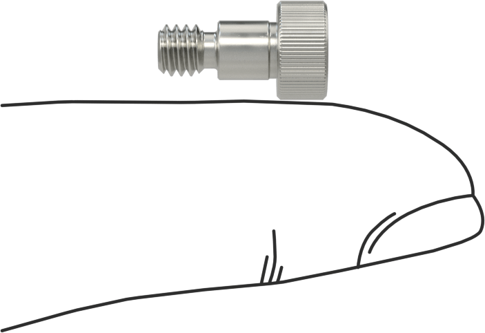 Nikel Alaşımlı Omuzlu Vida, 3/16" Omuz Çapı, 3/16" Omuz Uzunluğu, 8-32 Diş
