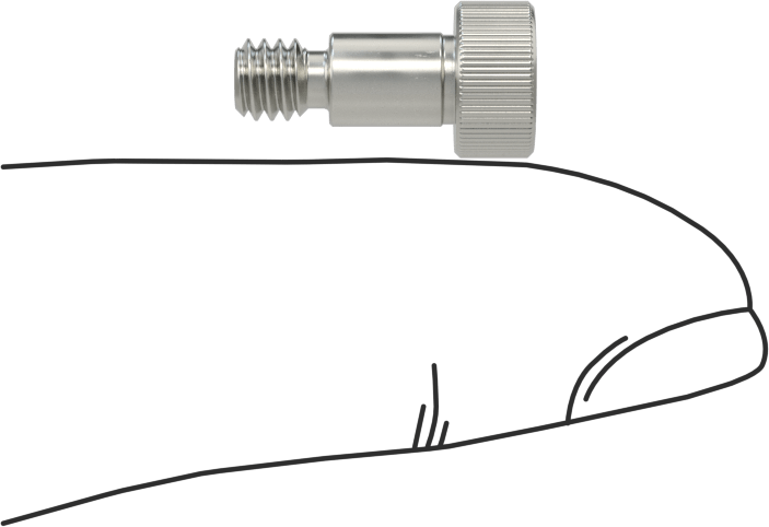 Nikel Alaşımlı Omuzlu Vida, 3/16" Omuz Çapı, 1/4" Omuz Uzunluğu, 8-32 Diş