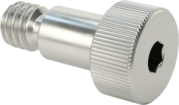 Nikel Alaşımlı Omuzlu Vida, 3/16" Omuz Çapı, 1/4" Omuz Uzunluğu, 8-32 Diş