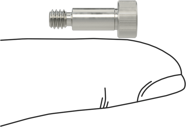 Nikel Alaşımlı Omuzlu Vida, 3/16" Omuz Çapı, 3/8" Omuz Uzunluğu, 8-32 Diş