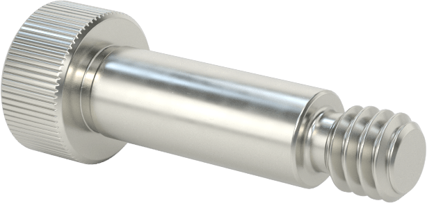 Nikel Alaşımlı Omuzlu Vida, 3/16" Omuz Çapı, 1/2" Omuz Uzunluğu, 8-32 Diş